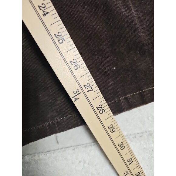Liz Claiborne Corduroy Pants Womens Sz 16 P BROWN Sloane Slim Bootcut New - Picture 2 of 9